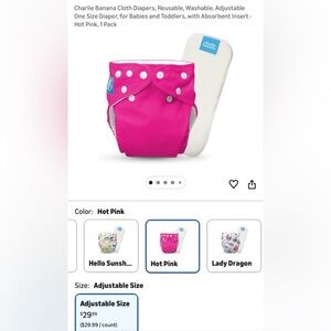 Charlie Banana size OS cloth diapers with liners!